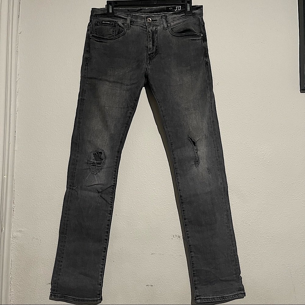 Armani Exchange Distressed Slim Jeans